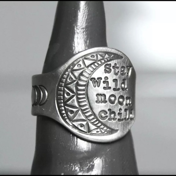 New! Women’s Stay Wild Moon Child Boho Ring - Picture 2 of 5